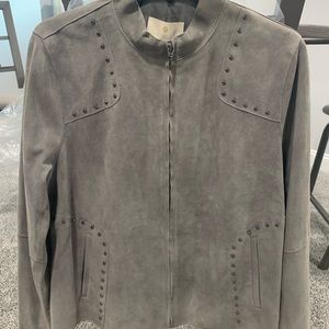 Etcetera NWT Gray Suede Studded Jacket Size 12